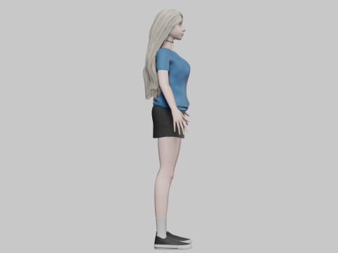 Cute teen woman V31872 3Dモデル