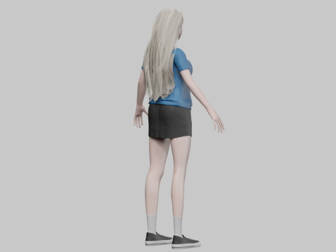 Cute teen woman V31872 3Dモデル