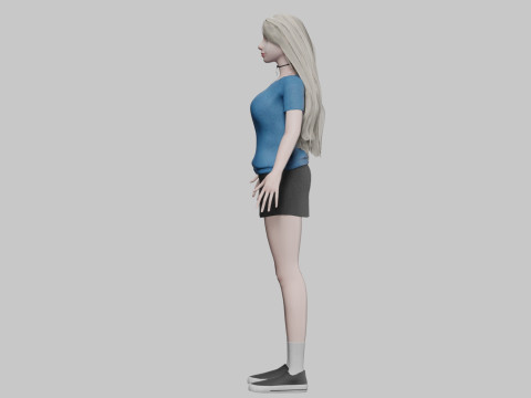 Cute teen woman V31872 3Dモデル