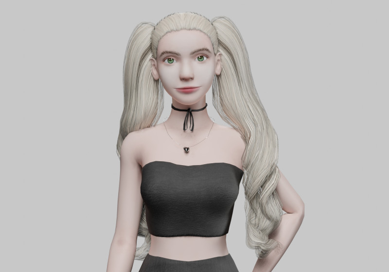 Pretty Basic Woman V32838 3D Model .c4d .max .obj .3ds .fbx .stl .blend 