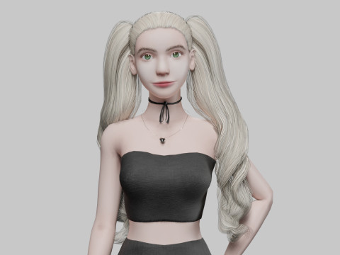 Pretty Basic Woman V32838 3D Модель
