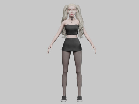 Pretty Basic Woman V32838 3D Model
