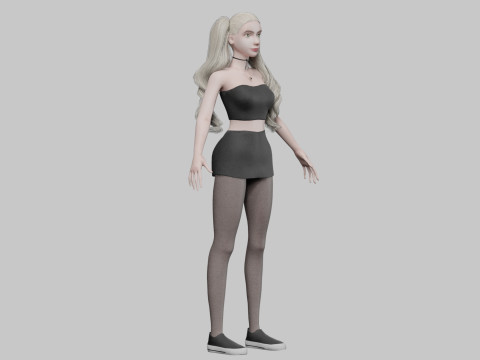 Pretty Basic Woman V32838 3D Model