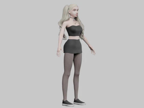 सुंदर बुनियादी महिला V32838 3D मॉडल