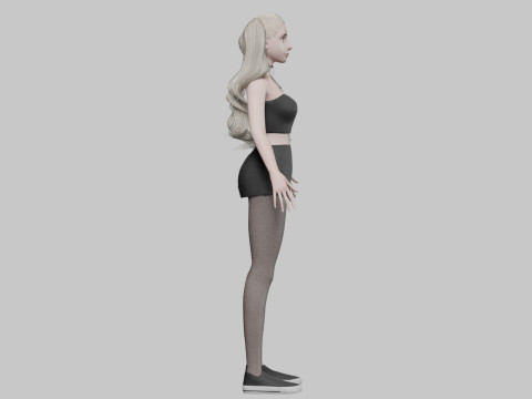 Pretty Basic Woman V32838 3D Model