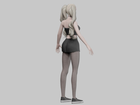 Pretty Basic Woman V32838 3D Model