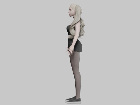 Pretty Basic Woman V32838 3D Model