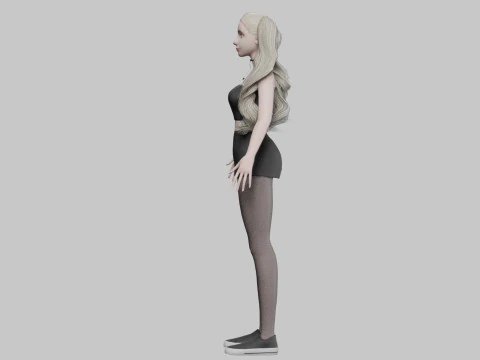 सुंदर बुनियादी महिला V32838 3D मॉडल