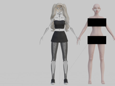 Pretty Basic Woman V32838 3D Model