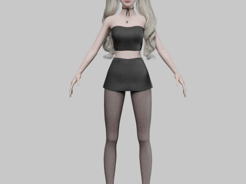 Pretty Basic Woman V32838 3D Model