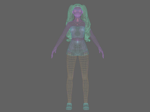 Pretty Basic Woman V32838 3D Model