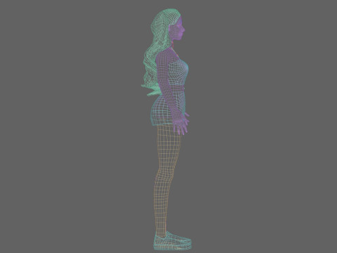 Pretty Basic Woman V32838 3D Model