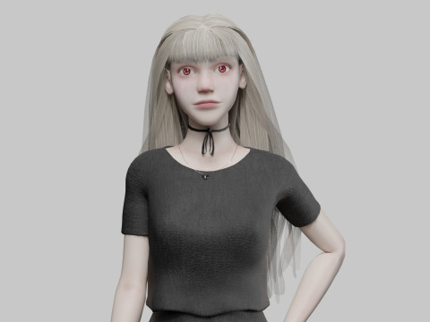 Pretty Beautiful woman V33045 3D-Modell