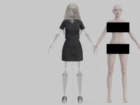 Pretty Beautiful woman V33045 Modello 3D