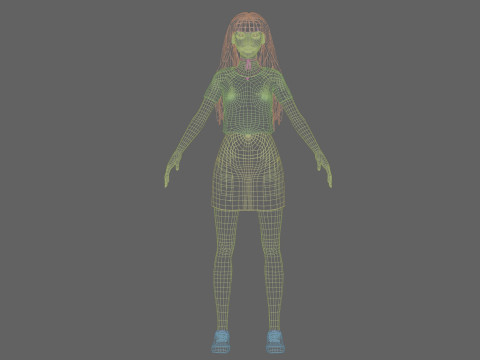 Pretty Beautiful woman V33045 Modello 3D