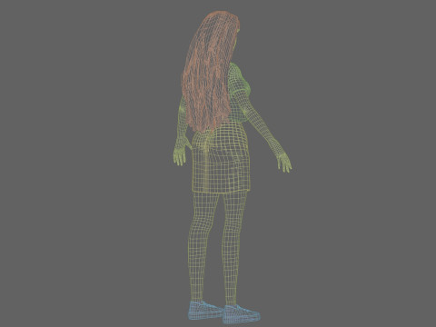 Pretty Beautiful woman V33045 Modello 3D