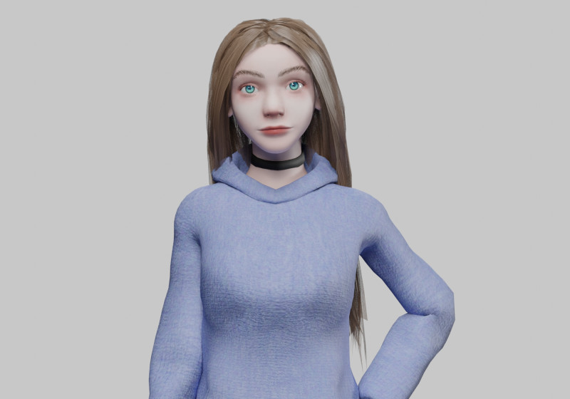 Pretty classic woman V34018 3D मॉडल .c4d .max .obj .3ds .fbx .stl .blend 