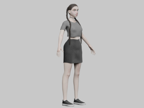 Pretty cool woman V32024 Modelo 3D