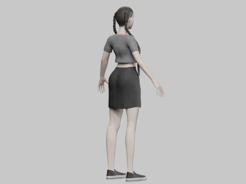Pretty cool woman V32024 3D Model
