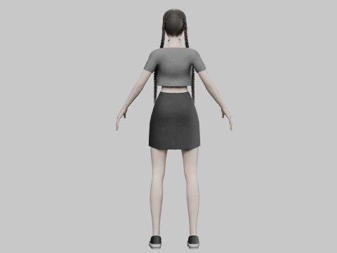 Pretty cool woman V32024 3D Model