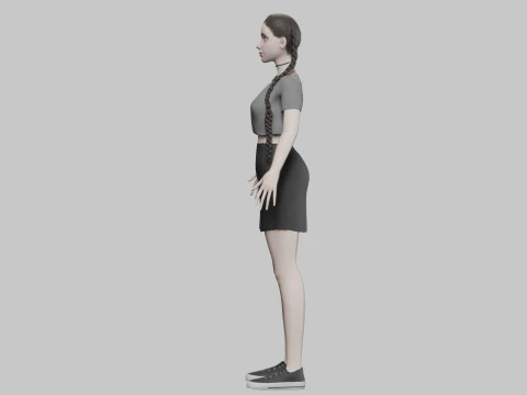 Pretty cool woman V32024 3D Model