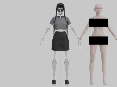 Pretty cool woman V32024 Modelo 3D