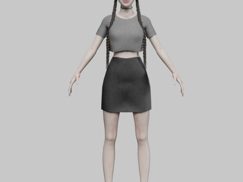 Pretty cool woman V32024 Modelo 3D