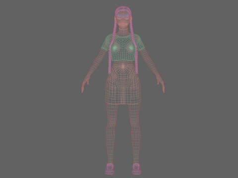 Pretty cool woman V32024 Modelo 3D