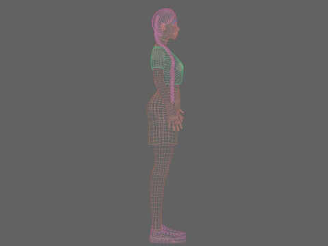 Pretty cool woman V32024 3D Model