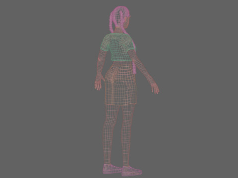 Pretty cool woman V32024 Modelo 3D