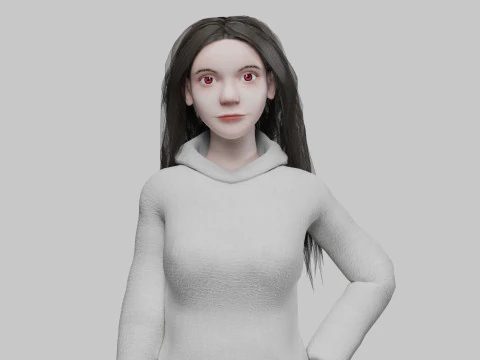 かわいい女性 V36010 3Dモデル