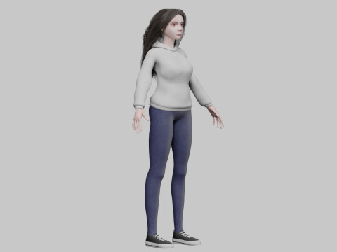 Pretty cute Woman V36010 3D मॉडल