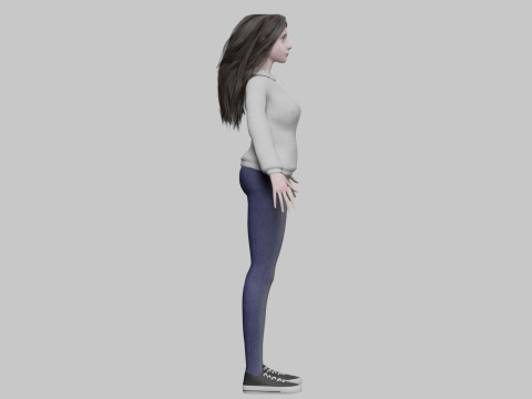 Pretty cute Woman V36010 3D मॉडल