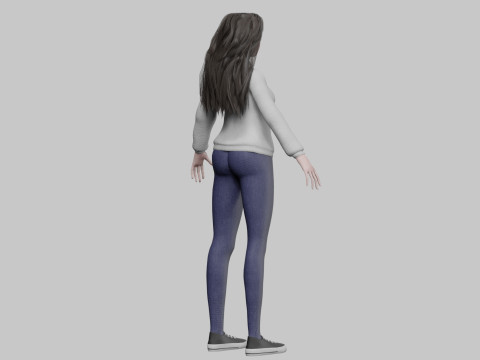 Pretty cute Woman V36010 3D मॉडल