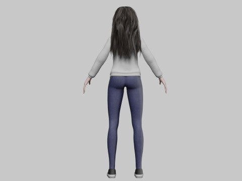 Pretty cute Woman V36010 3D मॉडल
