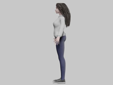 Pretty cute Woman V36010 3D मॉडल