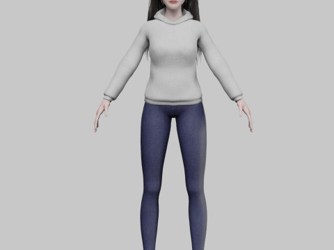 Pretty cute Woman V36010 3D मॉडल