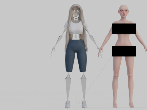 Pretty Standard Woman V27456 3D 모델