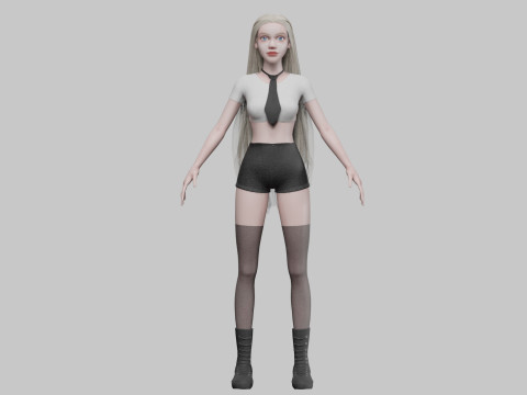 Pretty stylized woman V35206 3Dモデル