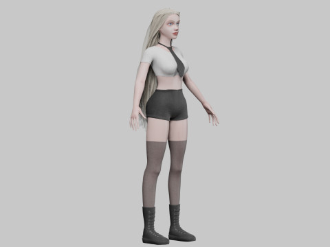 Pretty stylized woman V35206 3Dモデル
