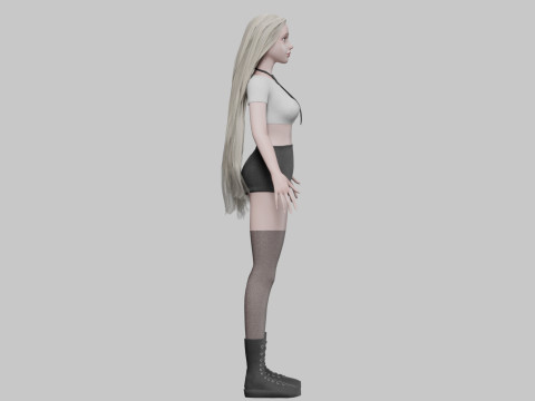 Pretty stylized woman V35206 3Dモデル