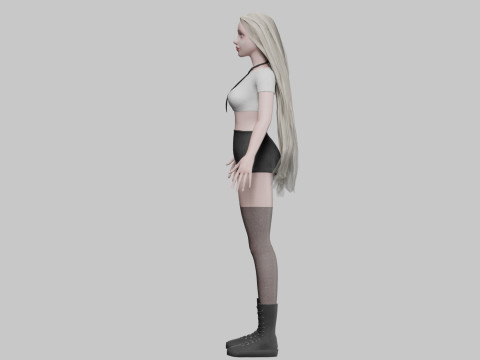 Pretty stylized woman V35206 3Dモデル