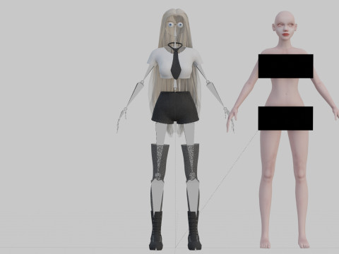 Pretty stylized woman V35206 3Dモデル