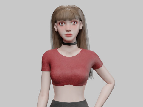 Pretty teen Woman V27397 Modèle 3D