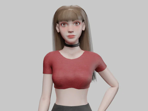 सुंदर किशोर महिला V27397 3D मॉडल