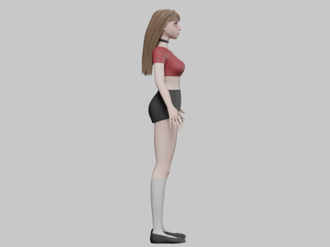 Pretty teen Woman V27397 Modèle 3D