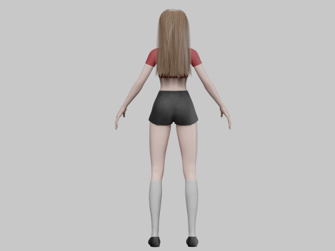 Pretty teen Woman V27397 Modèle 3D