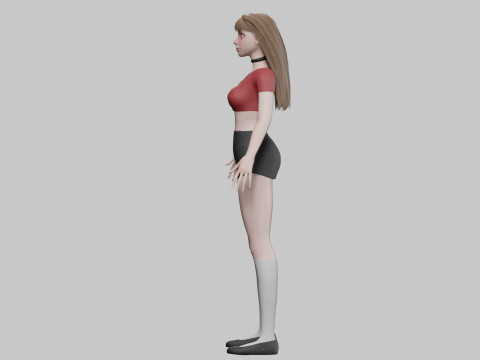 Pretty teen Woman V27397 Modèle 3D