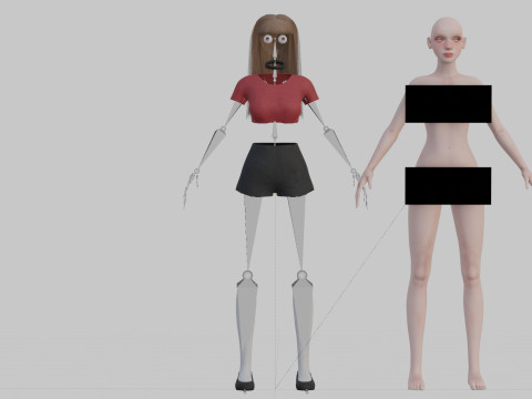 Pretty teen Woman V27397 Modèle 3D