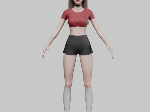 Pretty teen Woman V27397 Modèle 3D